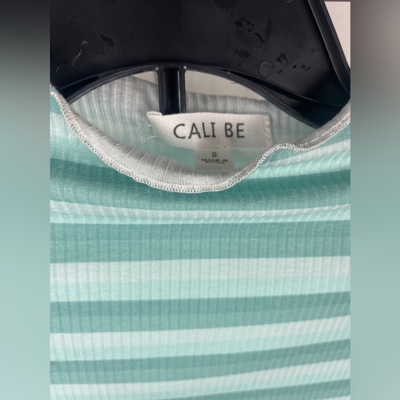 CALI BE Ribbed Long Sleeve Blue Mock Neck Top Size Small NWT - Picture 8 of 10